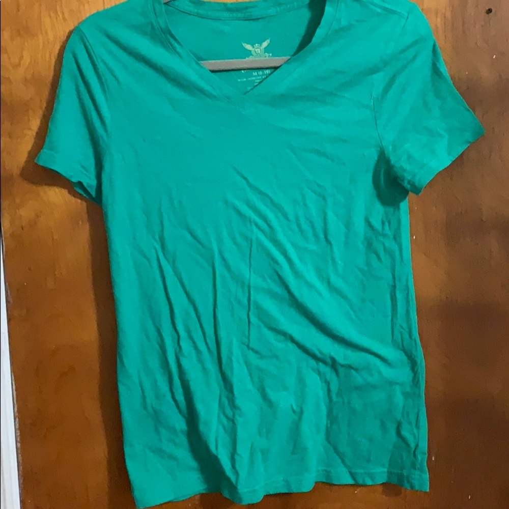 Bright green T-shirt